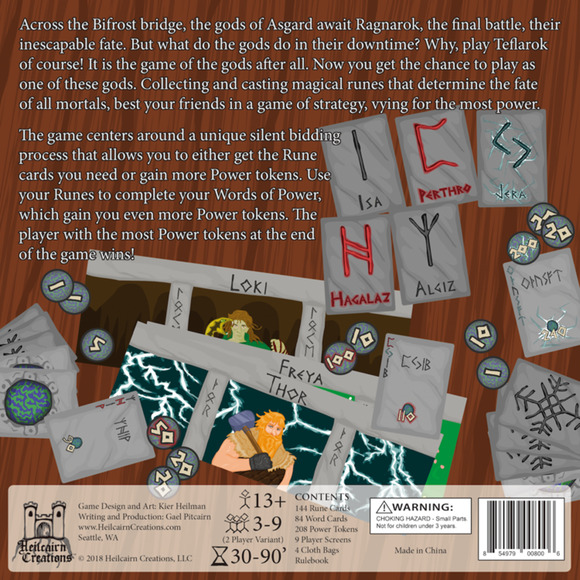 Teflarok: Game of the Gods – Norse Mythology Board Game, 2-9 Players - Picture 2 of 5